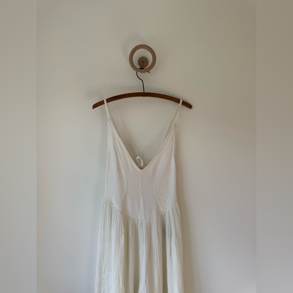 Urban Outfitters Off-White Jersey and Gauze Jumpsuit Size Medium